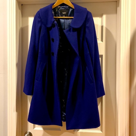 Deep Blue Massimo Pea Coat - Picture 4 of 7